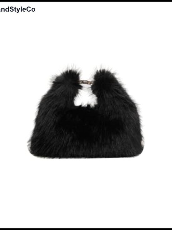 Handbags - Faux Fox Fur Clutch Shoulder Crossbody Mini Evening Bag